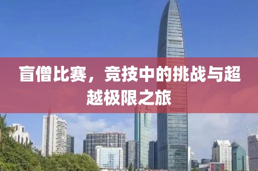 盲僧比赛，竞技中的挑战与超越极限之旅