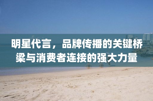 明星代言，品牌传播的关键桥梁与消费者连接的强大力量