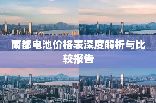南都电池价格表深度解析与比较报告