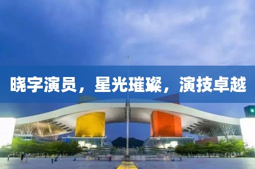 晓字演员，星光璀璨，演技卓越