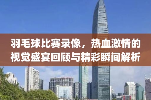 羽毛球比赛录像，热血激情的视觉盛宴回顾与精彩瞬间解析