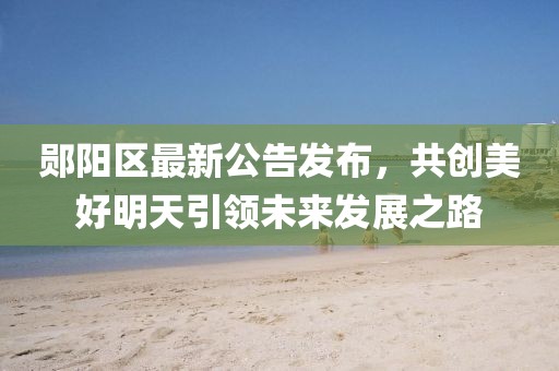 郧阳区最新公告发布，共创美好明天引领未来发展之路