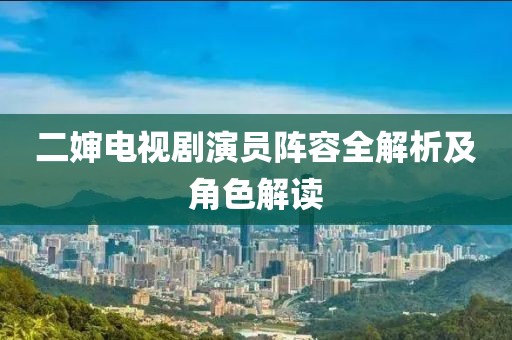 二婶电视剧演员阵容全解析及角色解读