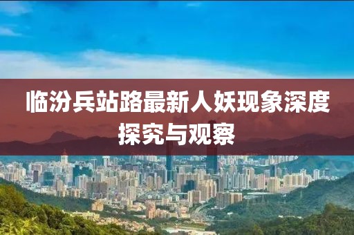 临汾兵站路最新人妖现象深度探究与观察
